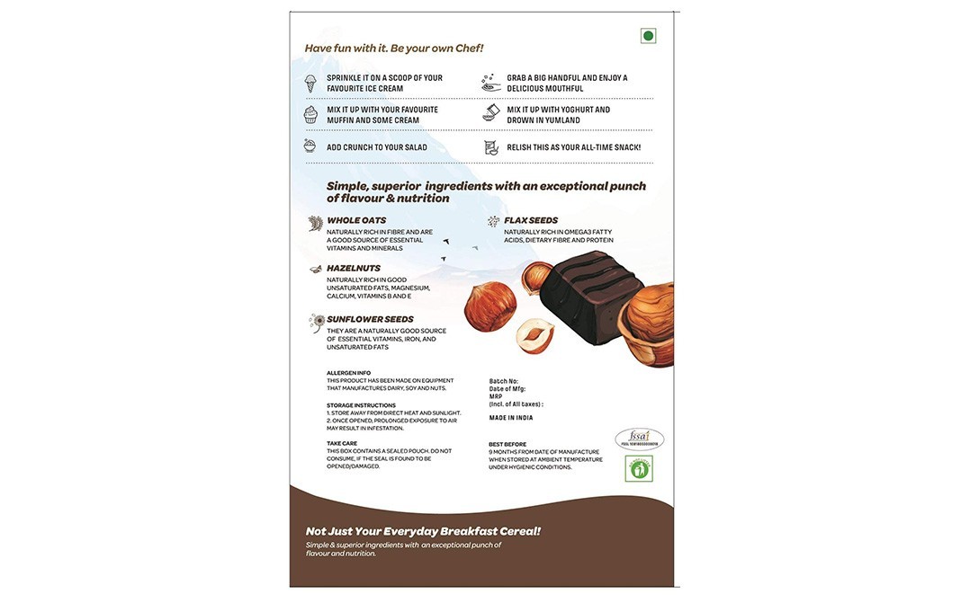 Go Grub Cocoa Hazelnut Granola    Box  30 grams